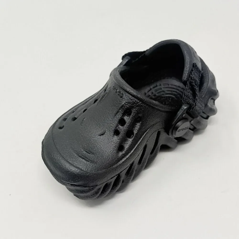 Crocs Echo Clog Shoes Toddler Baby Size 4 Black Comfort Summer Water Beach